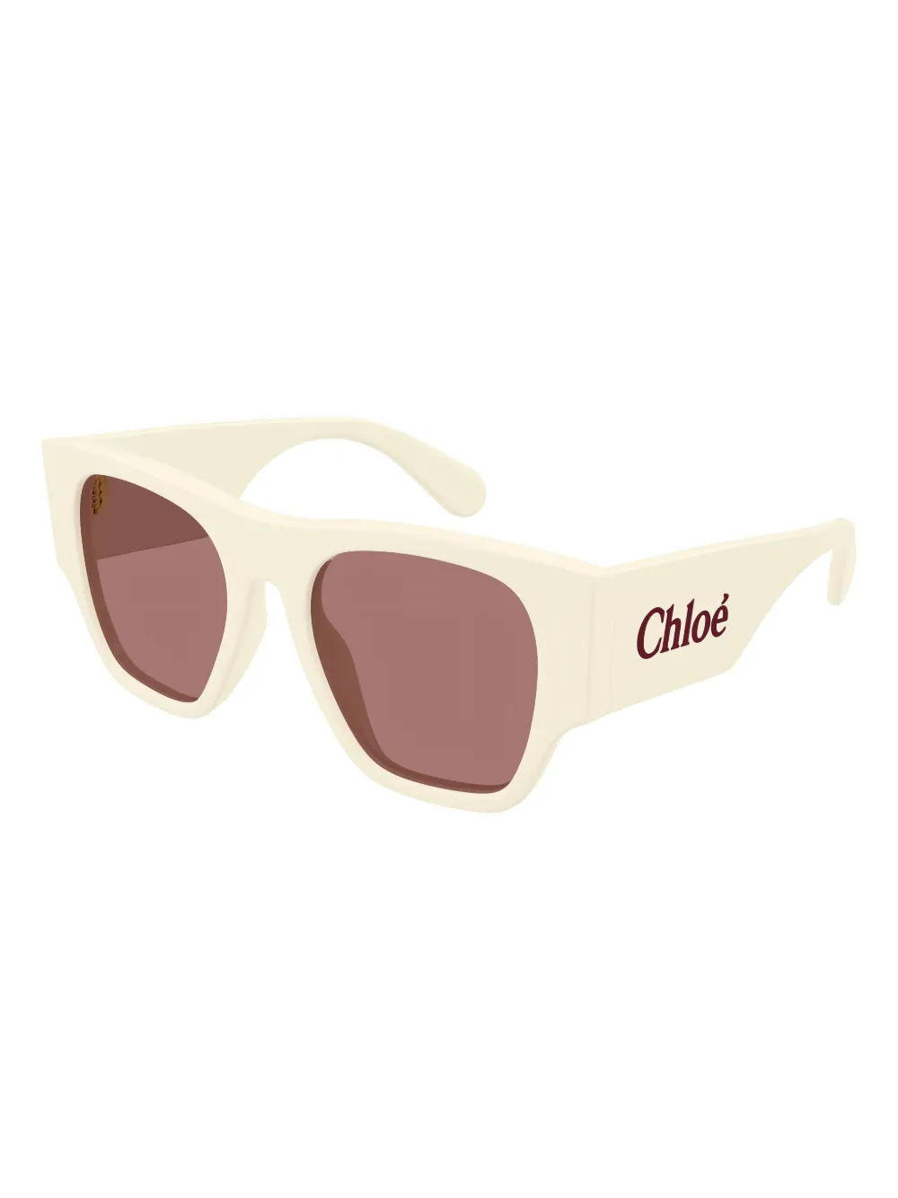 Chloé Eyewear Naomy zonnebril met oversized montuur Beige