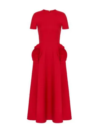 RED Valentino Valentino Rose Pocket Midi Dress | レッド | FARFETCH JP