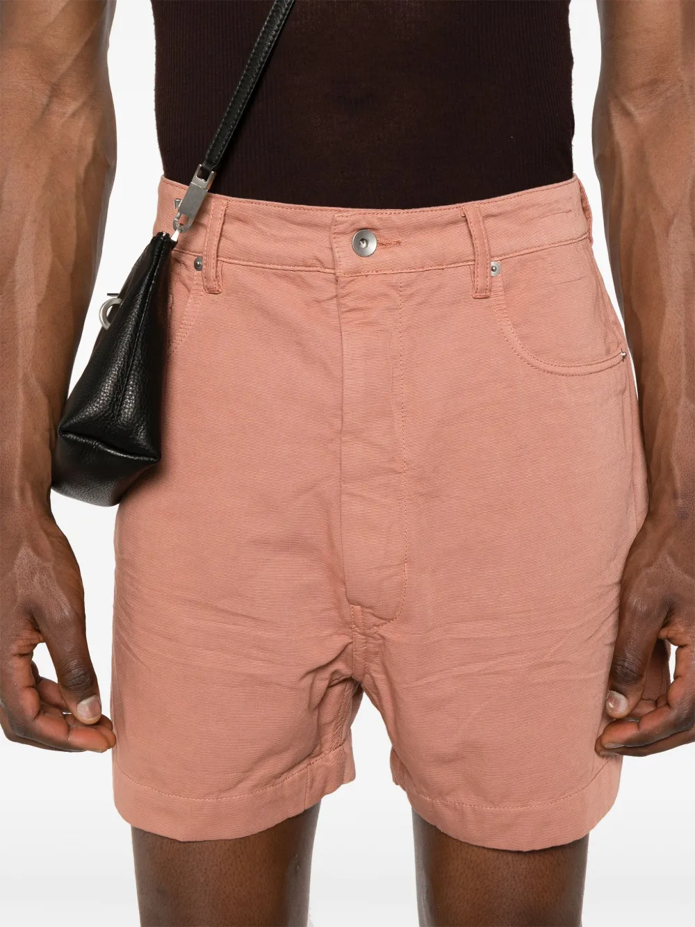 Rick Owens DRKSHDW Shorts met cut-off Roze