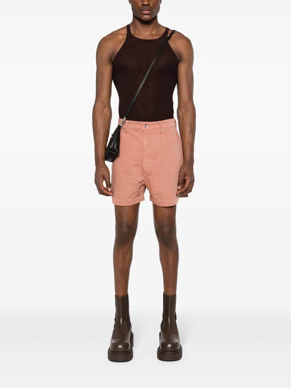 Rick Owens DRKSHDW Shorts met cut-off Roze