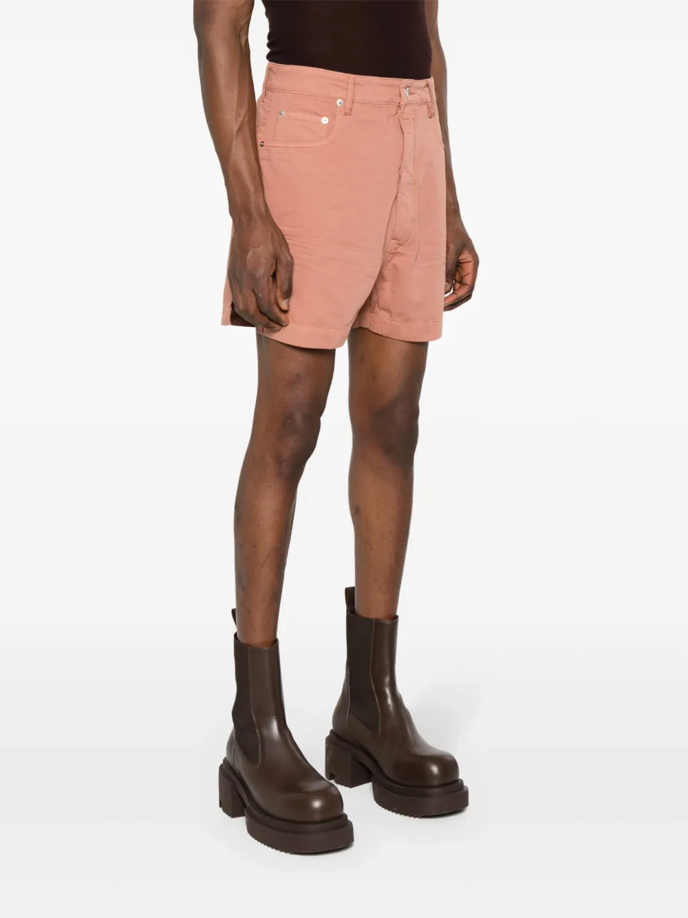 Rick Owens DRKSHDW Shorts met cut-off Roze
