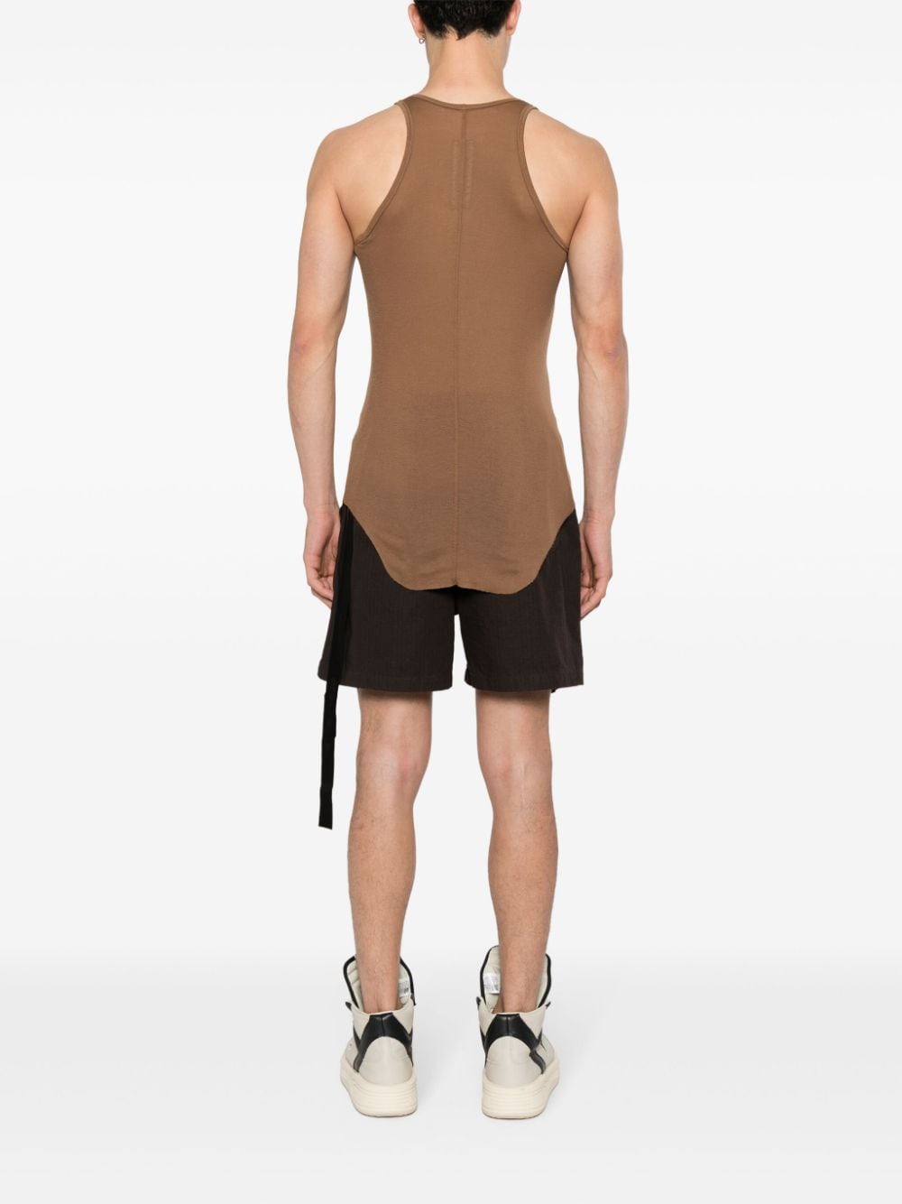 Shop Rick Owens Drkshdw Drk Cotton Tank Top In Brown