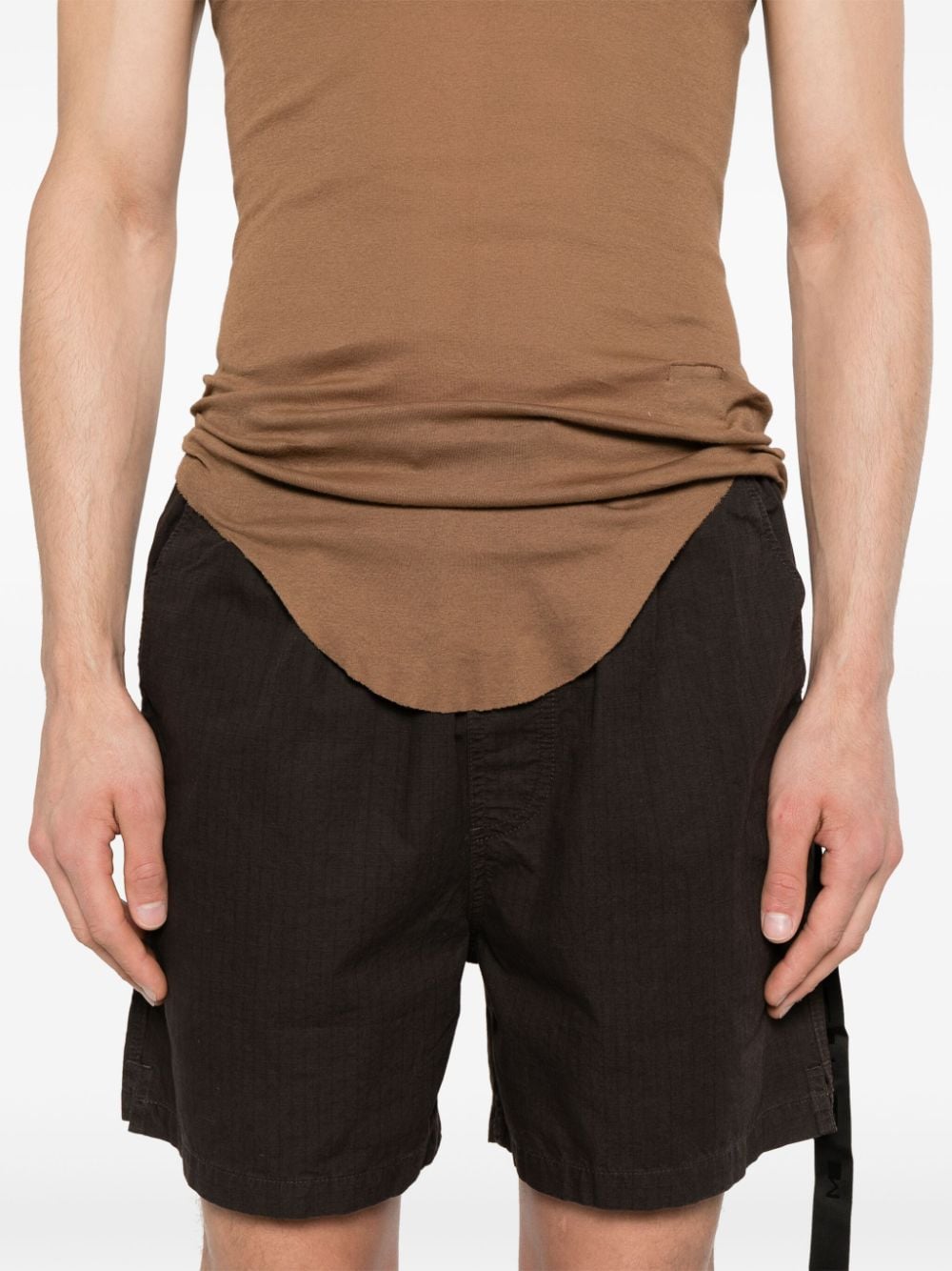 Shop Rick Owens Drkshdw Drk Cotton Tank Top In Brown