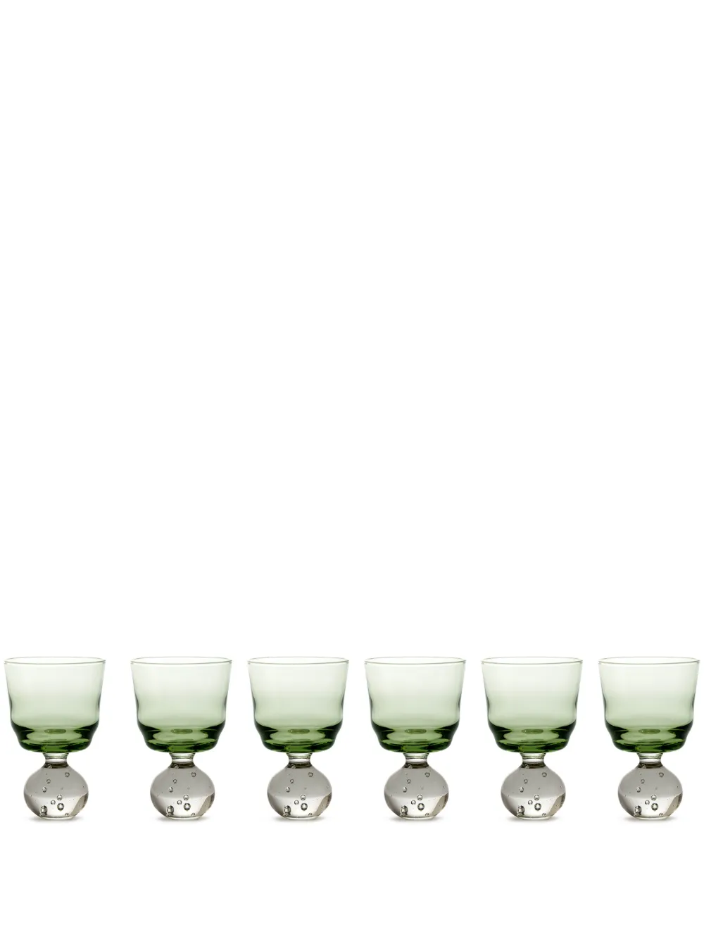 Serax x Bela Silva Eternal Verre à pied médium Snow (lot de six) - Vert