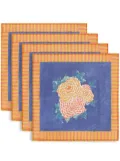 Lisa Corti Arabesque Corolla napkin (set of four) - Blue