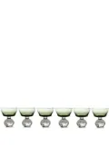 Serax x Bela Silva Eternal Snow medium stemmed glass (set of six) - Green
