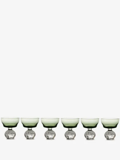 Serax x Bela Silva Eternal Snow medium stemmed glass (set of six)