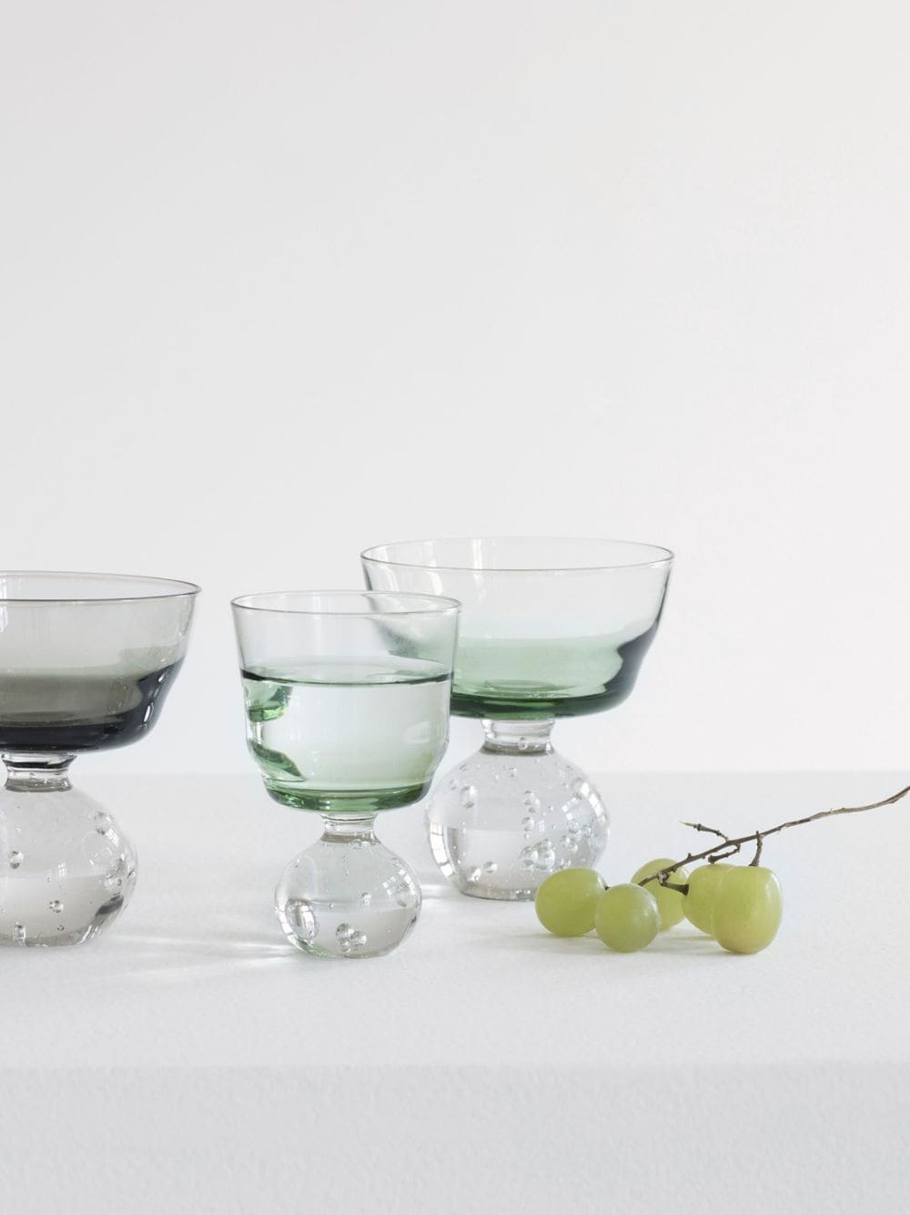 Shop Serax X Bela Silva Eternal Snow Medium Stemmed Glass (set Of Six) In Green