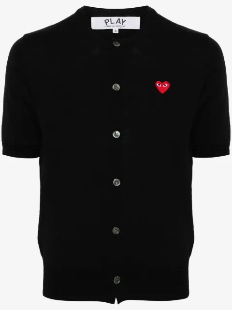 Comme Des Garçons Play logo-patch short-sleeve cardigan