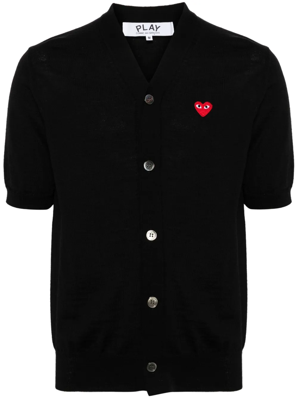 Comme Des Garçons Play Vネック カーディガン - ブラック Comme Des Garçons Play Vネック カーディガン - ブラック