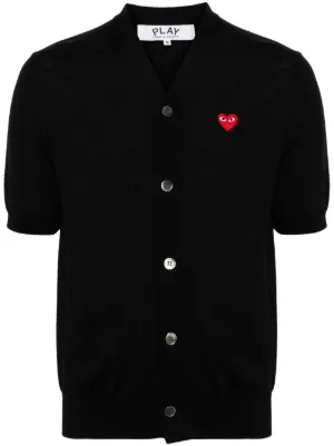 Comme Des Garçons Play ハートパッチ セーター | ブラック | FARFETCH JP