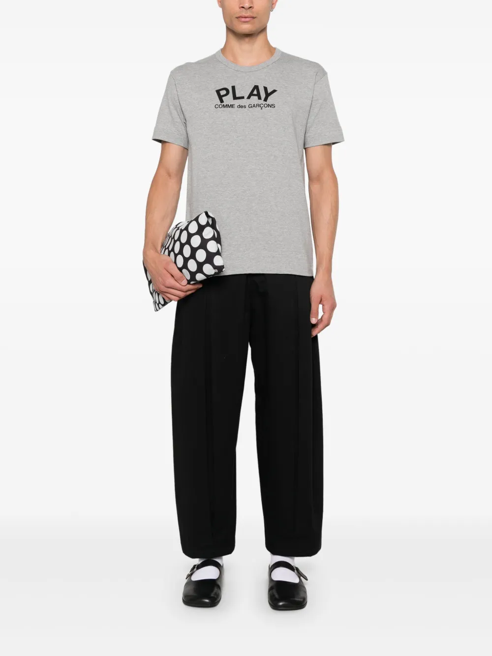 Comme Des Garçons Play T-shirt met logoprint - Grijs