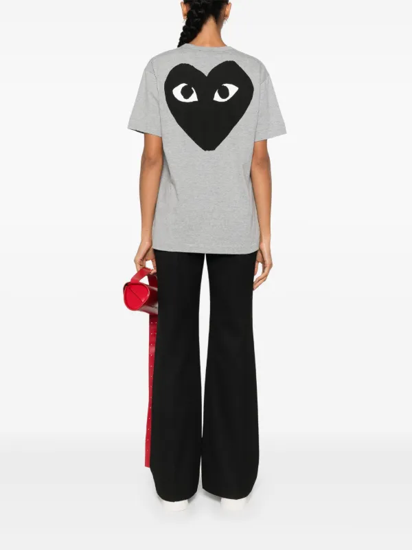 Comme Des Garçons Play logo-print T-shirt Grey FARFETCH IN
