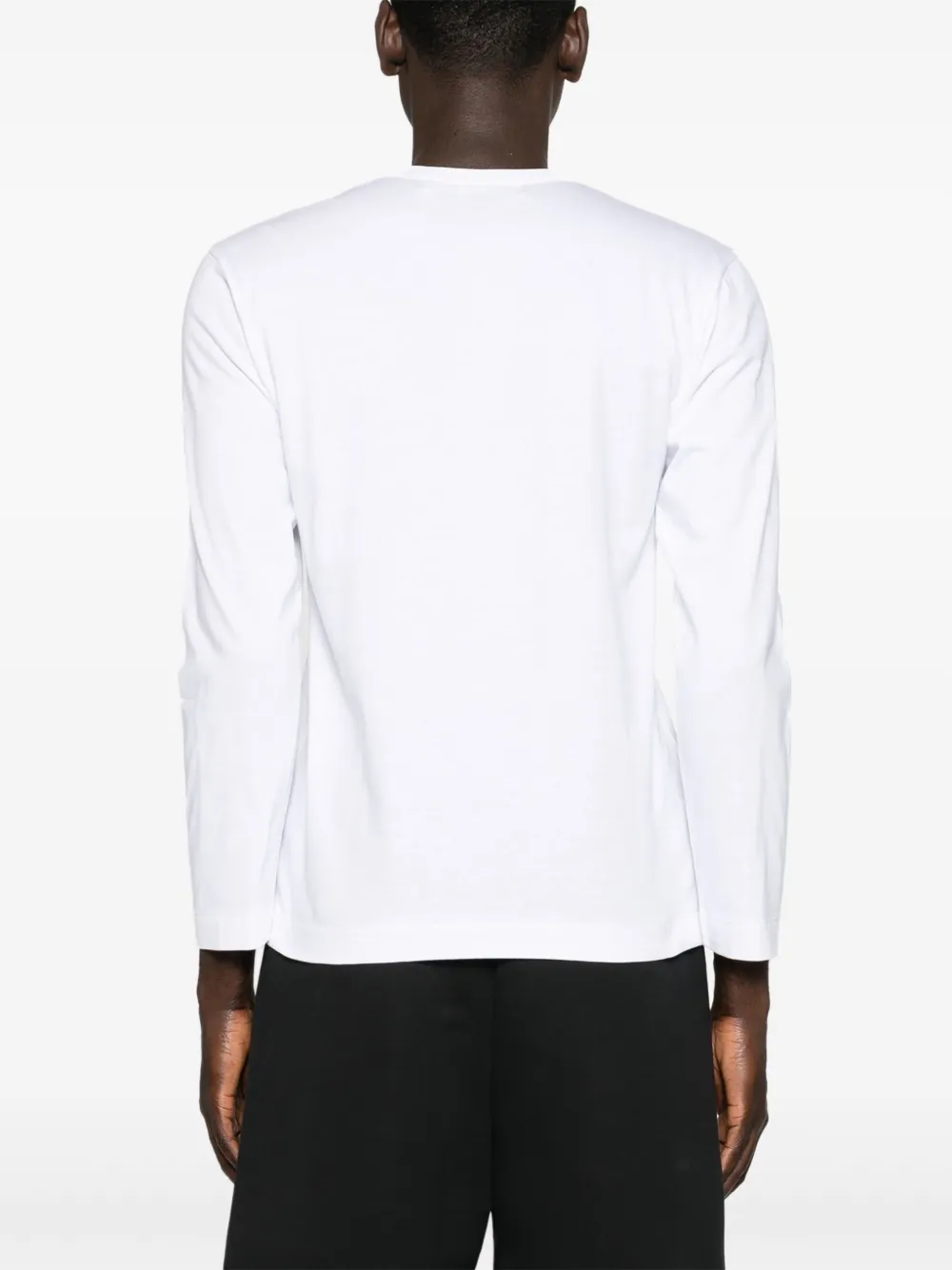 Shop Comme Des Garçons Play Heart-patch Cotton T-shirt In White