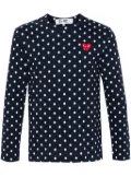 Comme Des Garçons Play polka-dot cotton T-shirt - Blue
