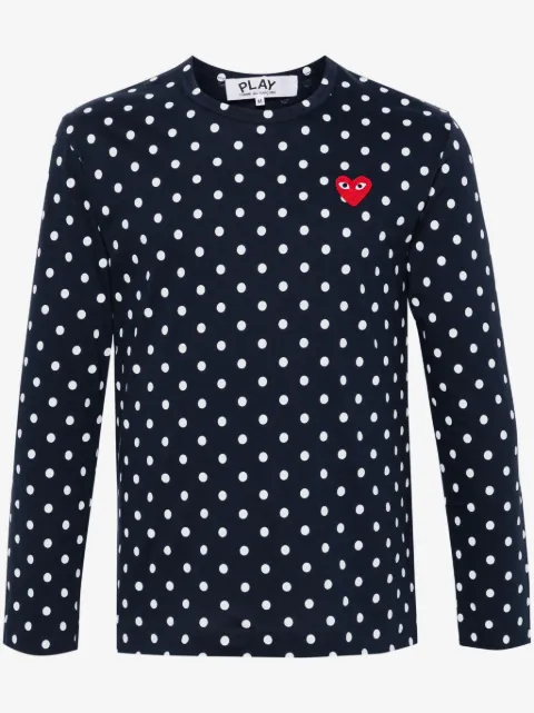 Comme Des Garçons Play Camiseta de algodão com poás