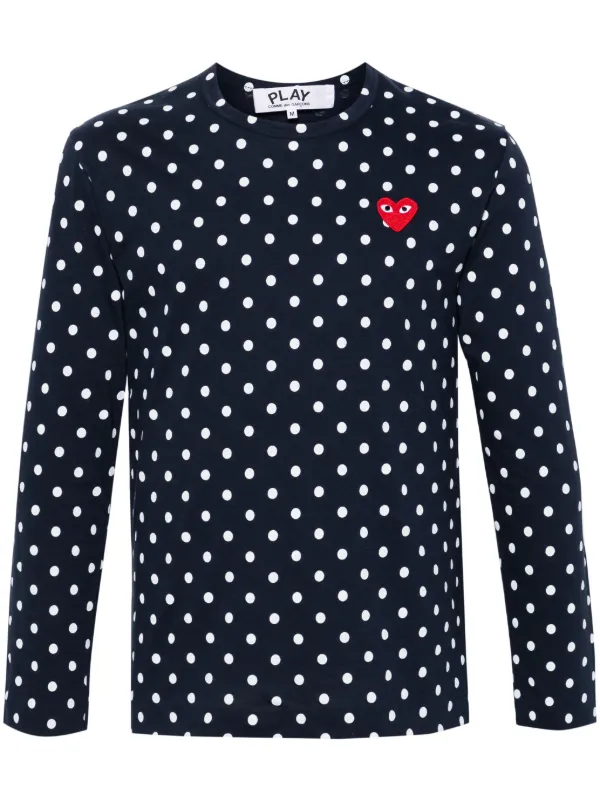 最愛 Des Comme Garçons ブルー | Tシャツ ポルカドット Play トップス