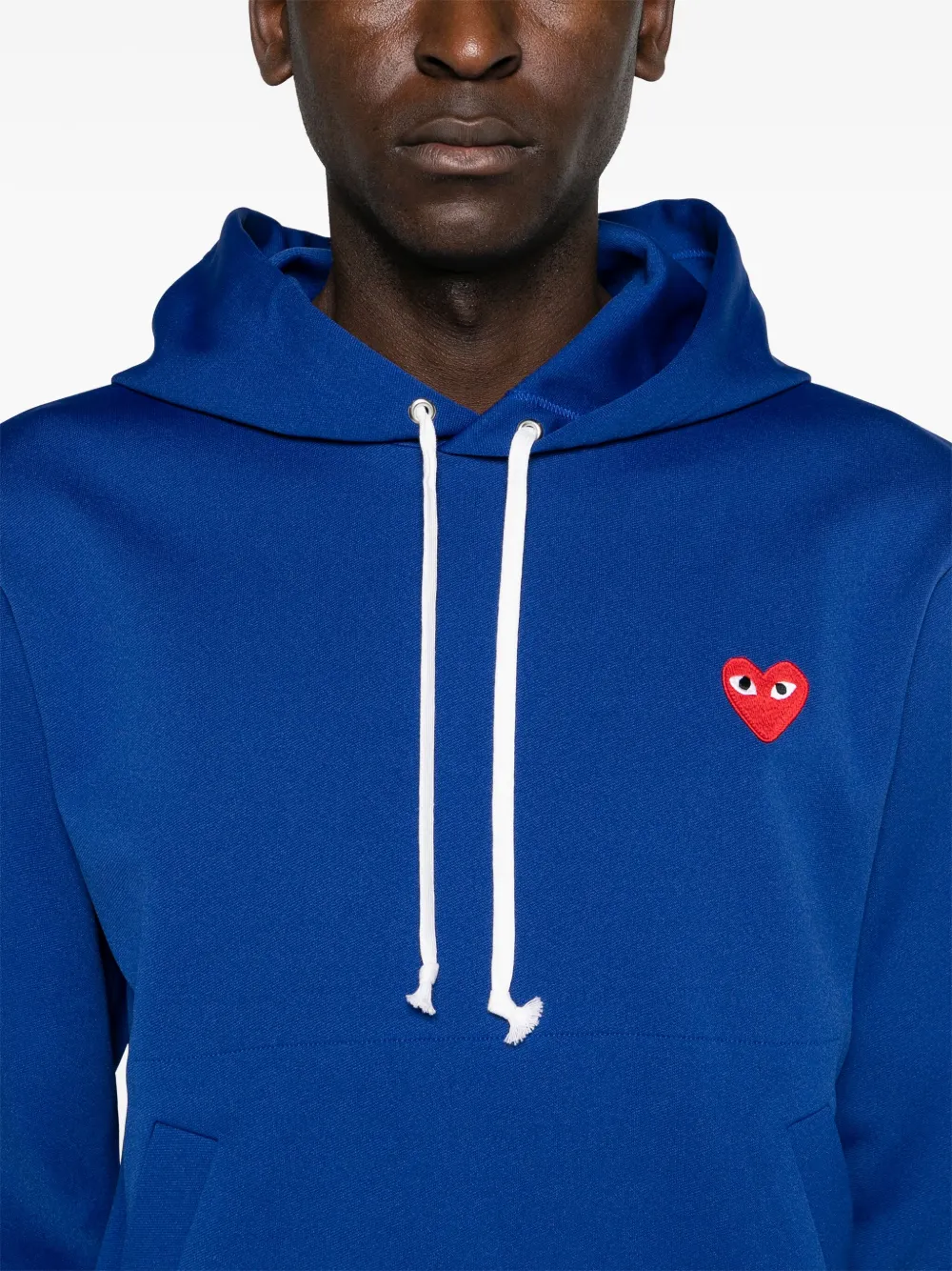 heart motif drawstring hoodie