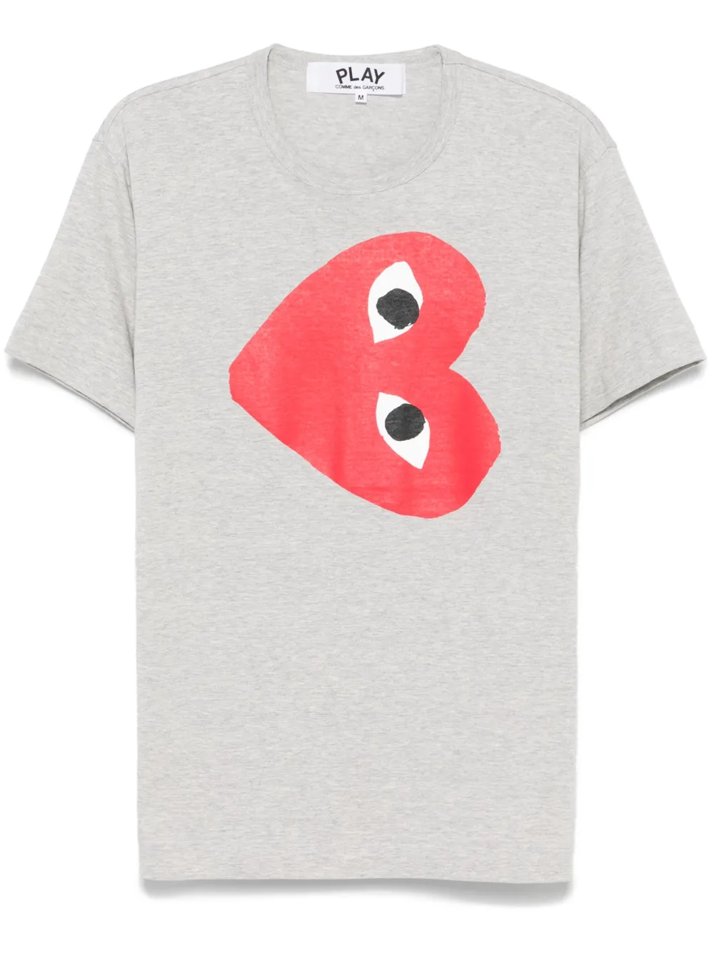 Comme Des Garçons Play T-shirt met hartprint Grijs