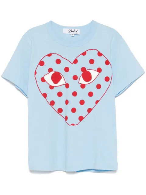 Comme Des Garçons Play playera con corazón estampado