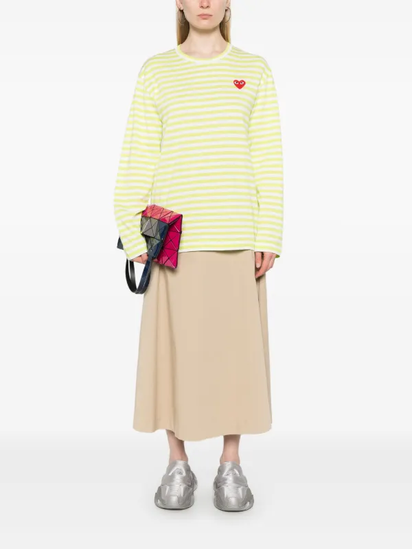 Comme Des Garçons Play Heart Logo Cotton T-shirt | White | FARFETCH