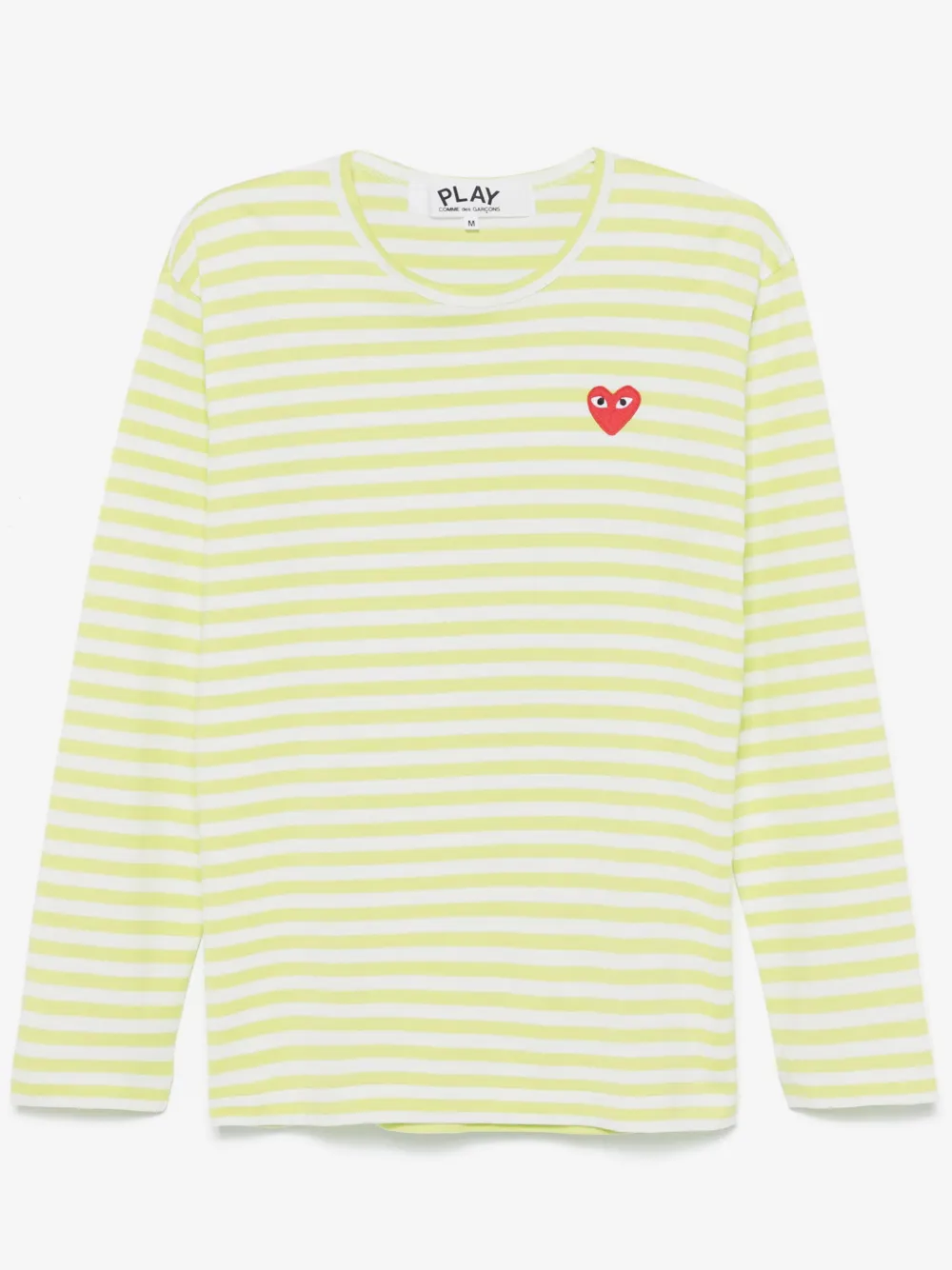 Comme Des Garçons Play striped T-shirt | Green | Image 1