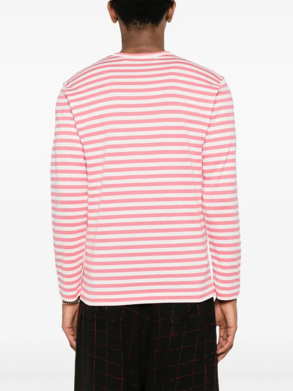 Comme Des Garçons Play ストライプ Tシャツ | ピンク | FARFETCH JP