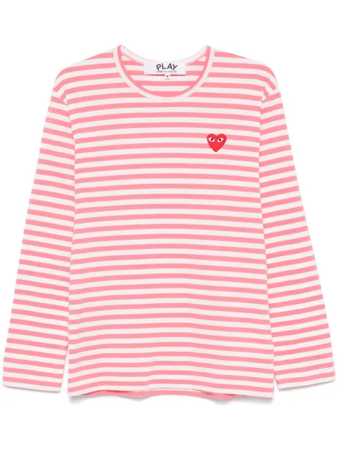Comme Des Garçons Play playera con motivo de rayas