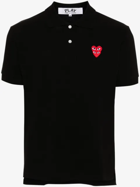 Comme Des Garçons Play playera tipo polo con parche de corazón