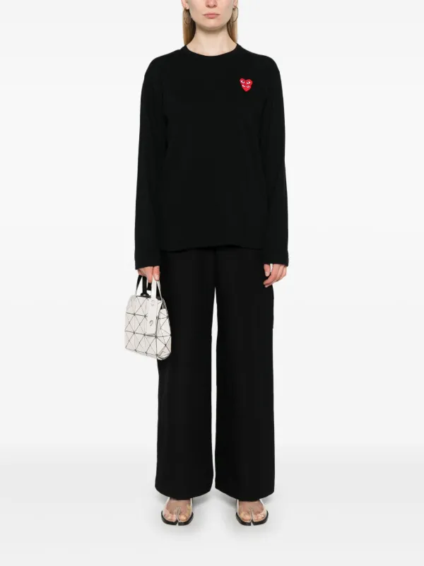 Comme Des Garçons Play Heart long-sleeve T-shirt | Black | FARFETCH