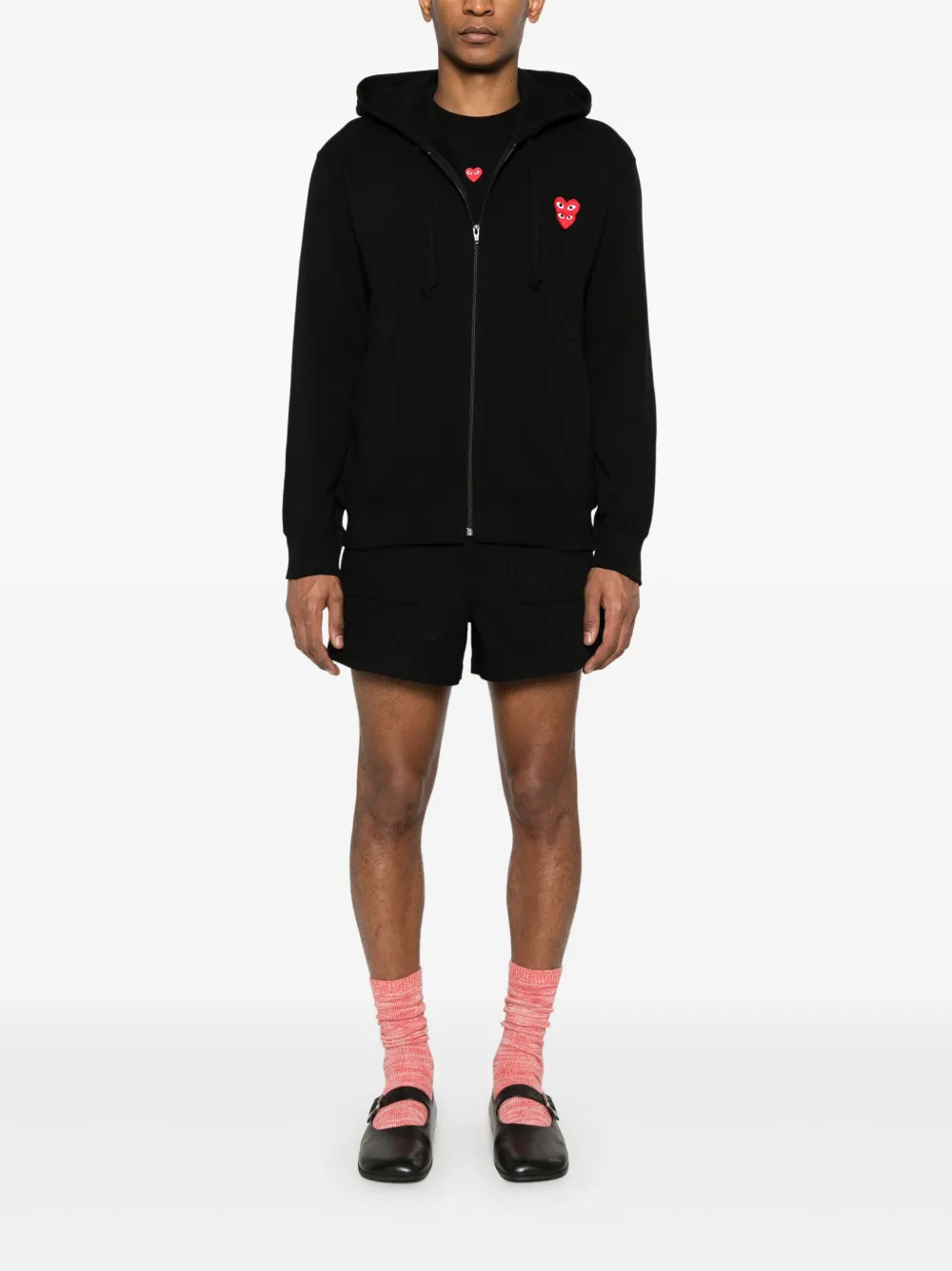 Comme Des Garçons Play Moletom com capuz e patch de coração duplo | Moletom com capuz | Image 2