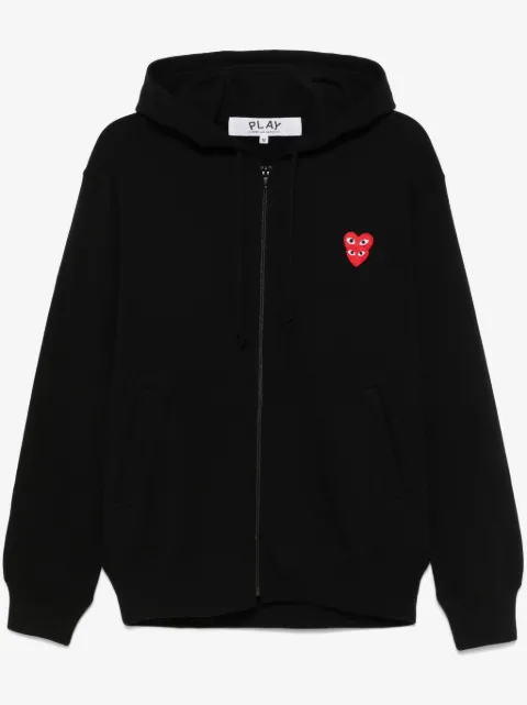 Comme Des Garçons Play Hoodie mit doppeltem Herz-Patch