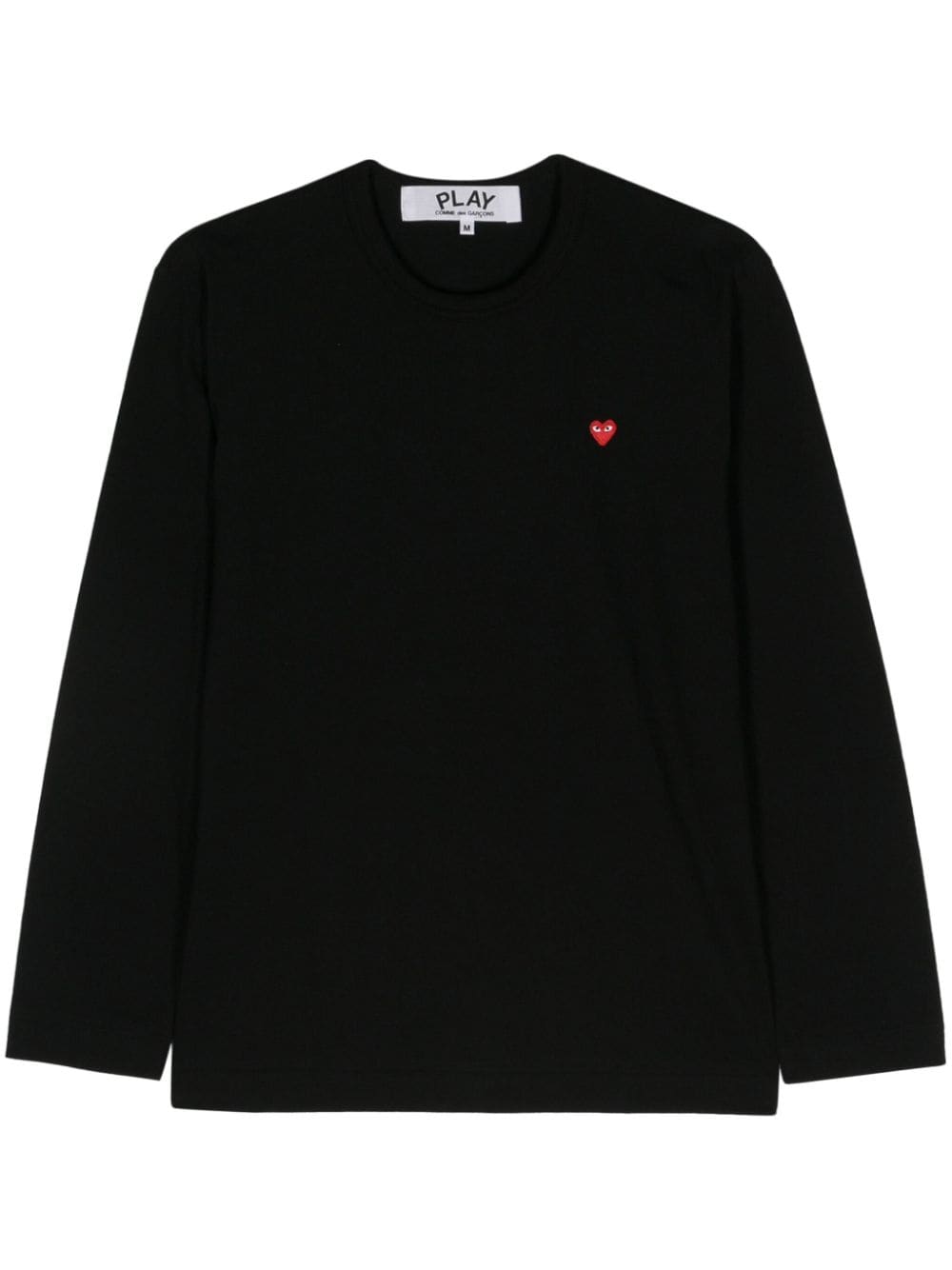 Shop Comme Des Garçons Play Heart-patch T-shirt In Black