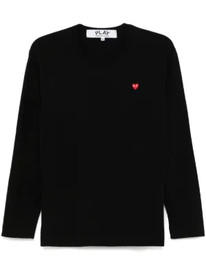 Comme Des Garçons Play Heart long-sleeve T-shirt | Black | FARFETCH