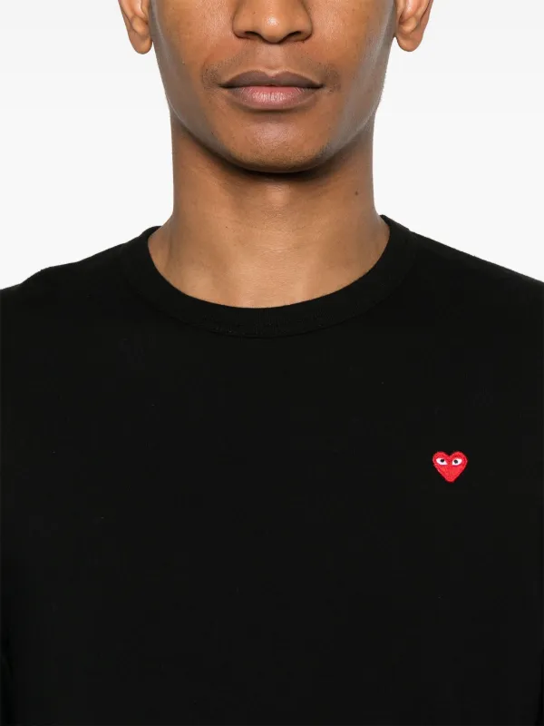 Comme Des Garçons Play heart-patch T-shirt | Black | FARFETCH