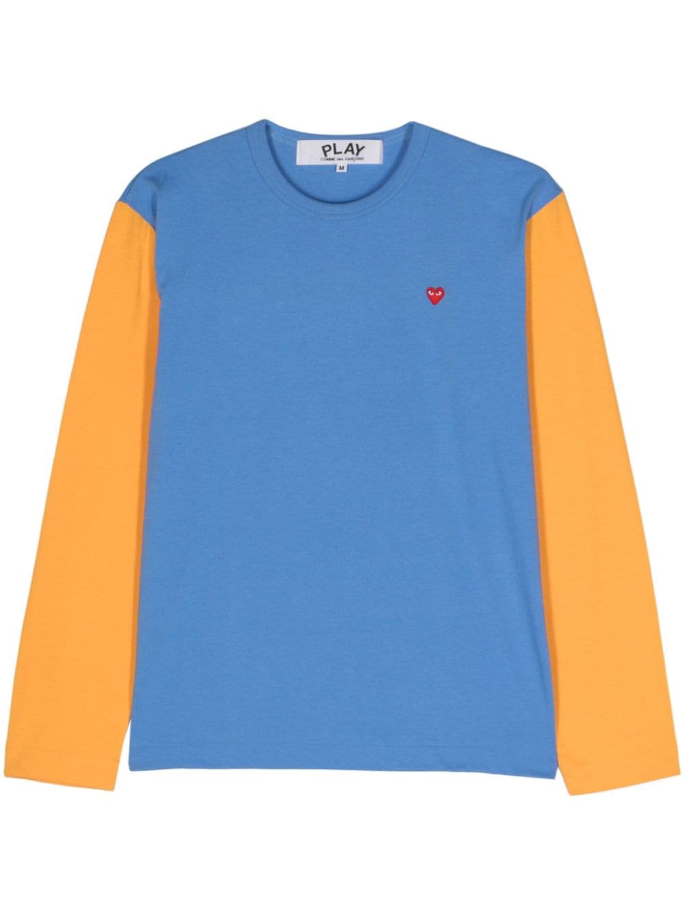 Comme Des Garçons Play T-Shirt mit Herz-Patch - Blau