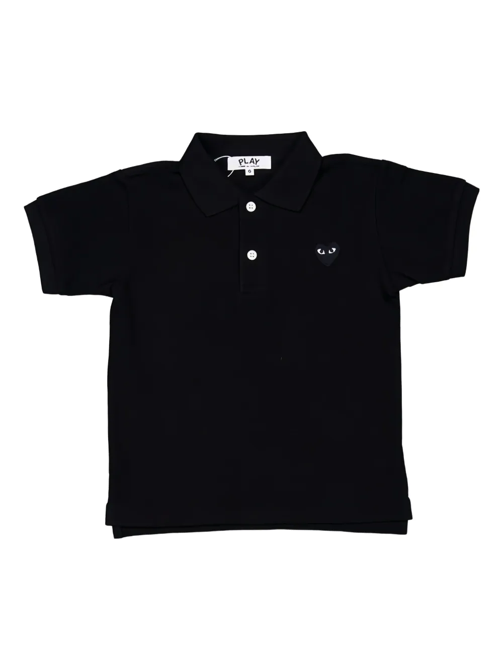 Comme Des Garçons Play Kids heart-emblem polo shirt | Black | Image 1