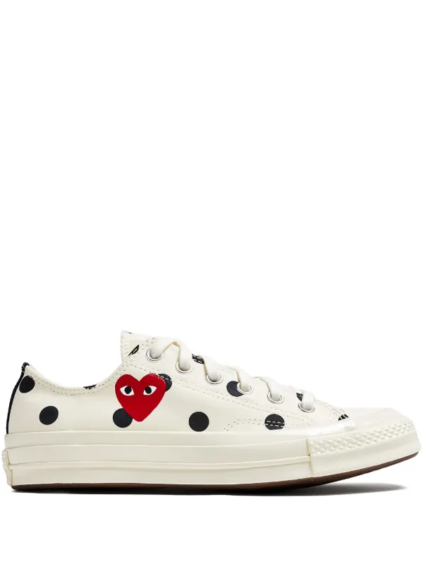 Comme Des Garçons Play x Converse Chuck Taylor 70 polka-dot Heart Sneakers  White FARFETCH PH