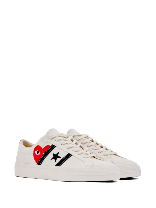 Comme Des Garçons Play x Converse One Star Academy Pro Sneakers White  FARFETCH IN