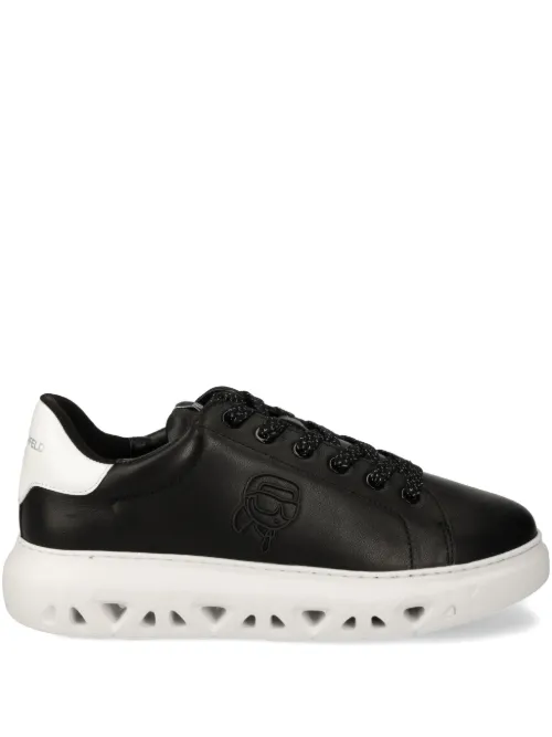 Baskets en cuir à logo embossé - Karl Lagerfeld - Modalova
