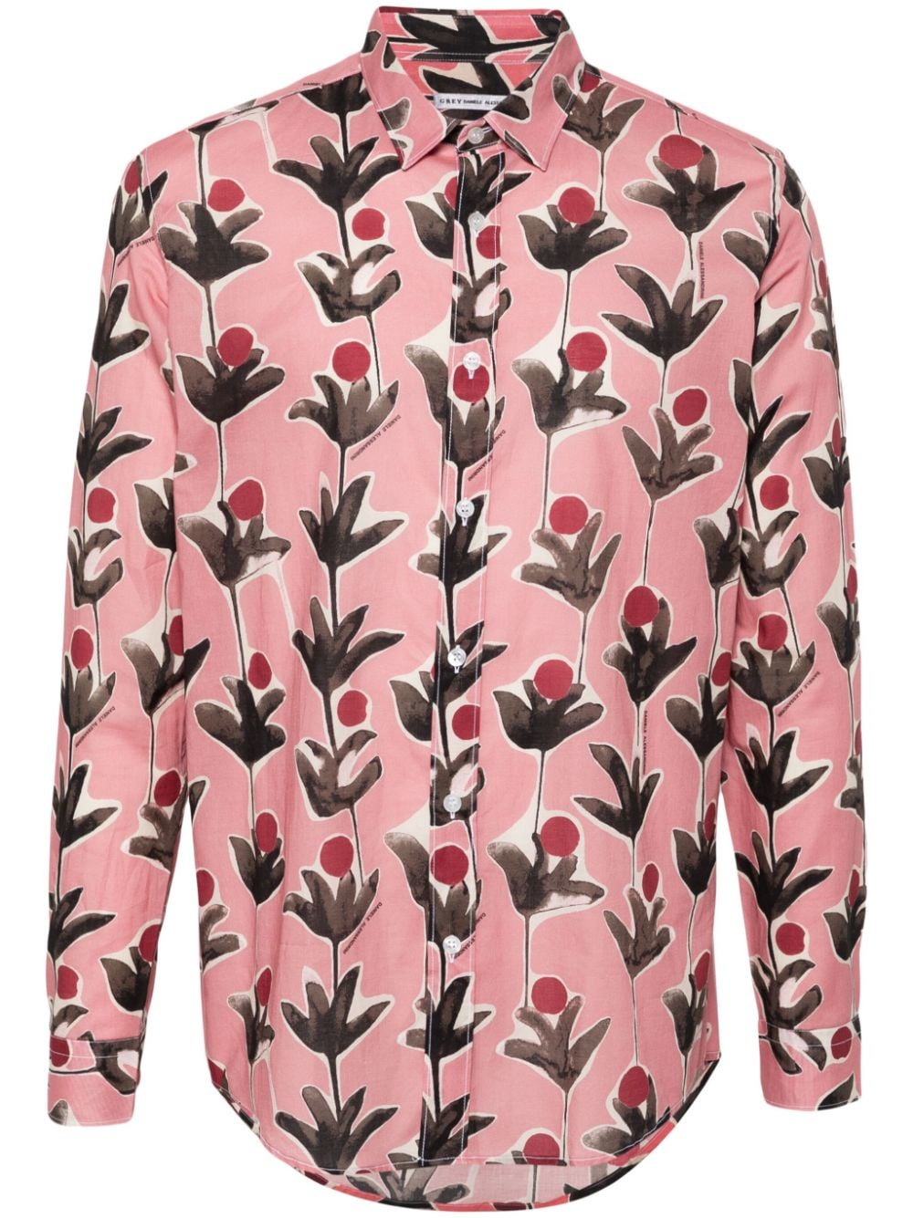 Daniele Alessandrini Floral-print Shirt In Pink