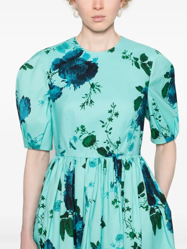 Erdem blue floral dress store