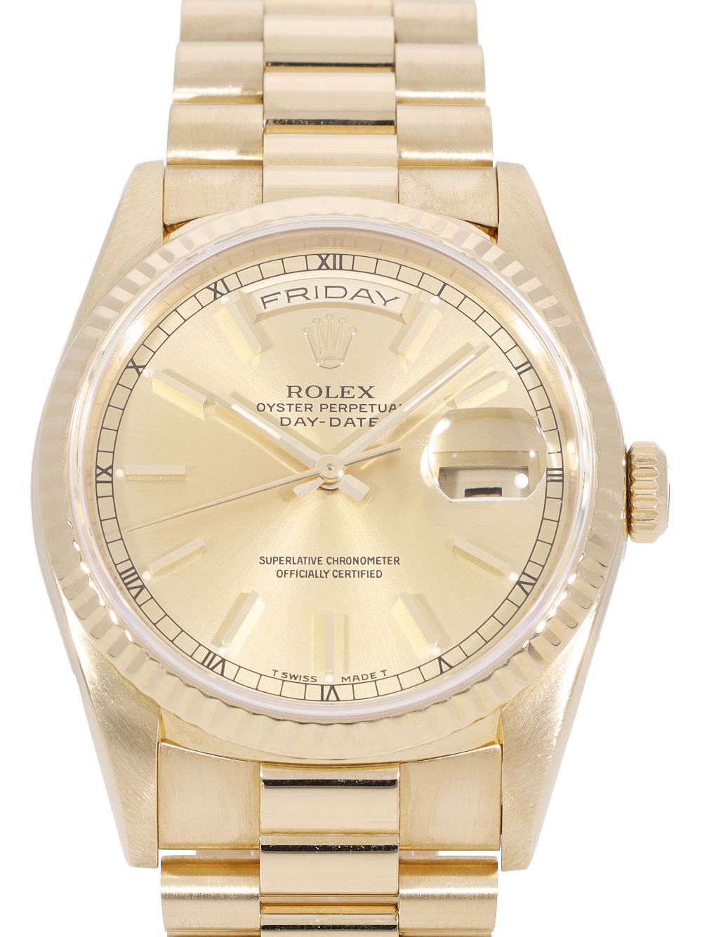 Rolex 1992 pre-owned Day-Date 36mm - Goud