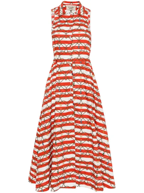 alessandro enriquez vestido con motivo de rayas