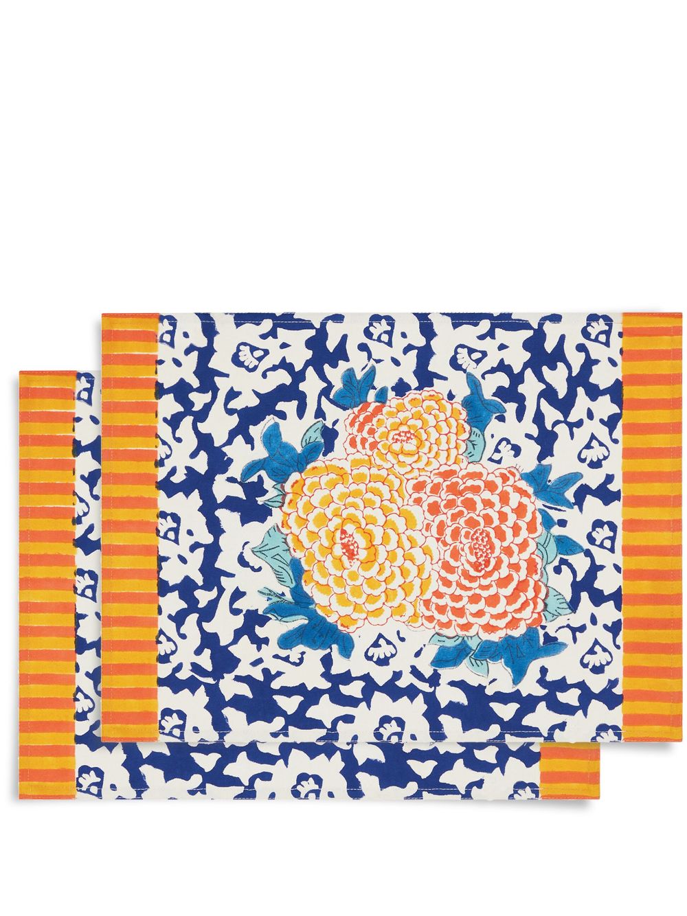 Shop Lisa Corti Arabesque Corolla Placemat (set Of Two) In Blue