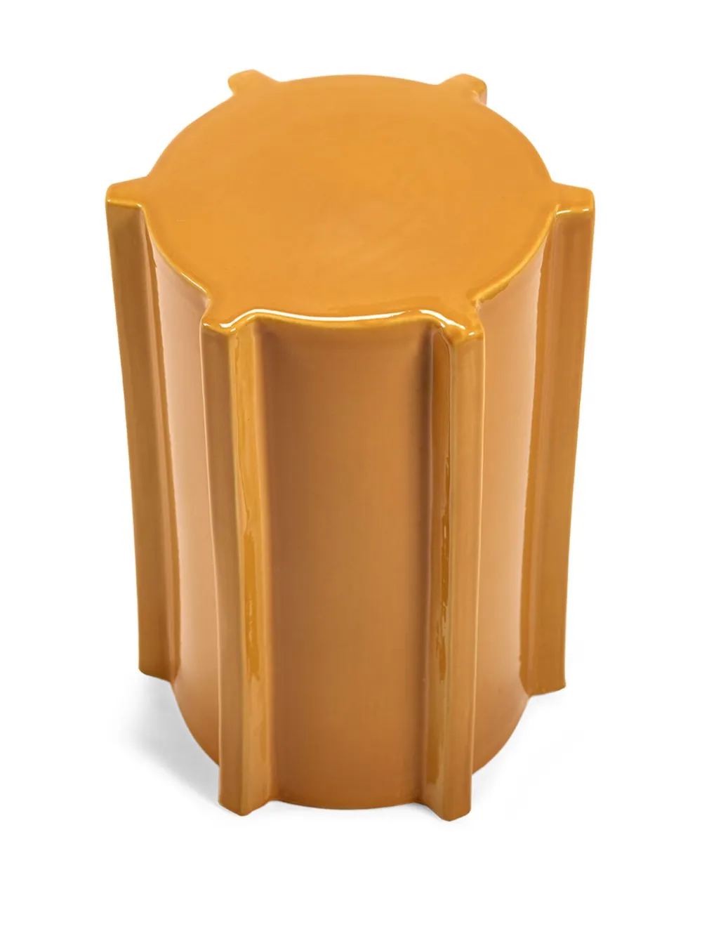 Shop Serax Pawn Glazed Stoneware Side Table In Yellow
