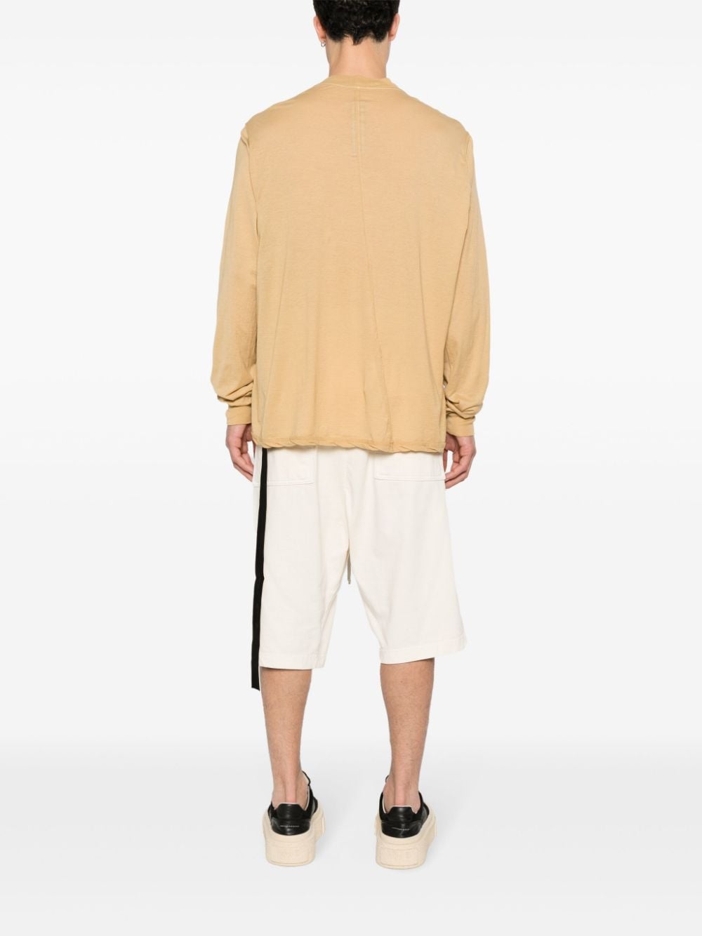 Shop Rick Owens Drkshdw Long Sleeve Cotton T-shirt In Yellow