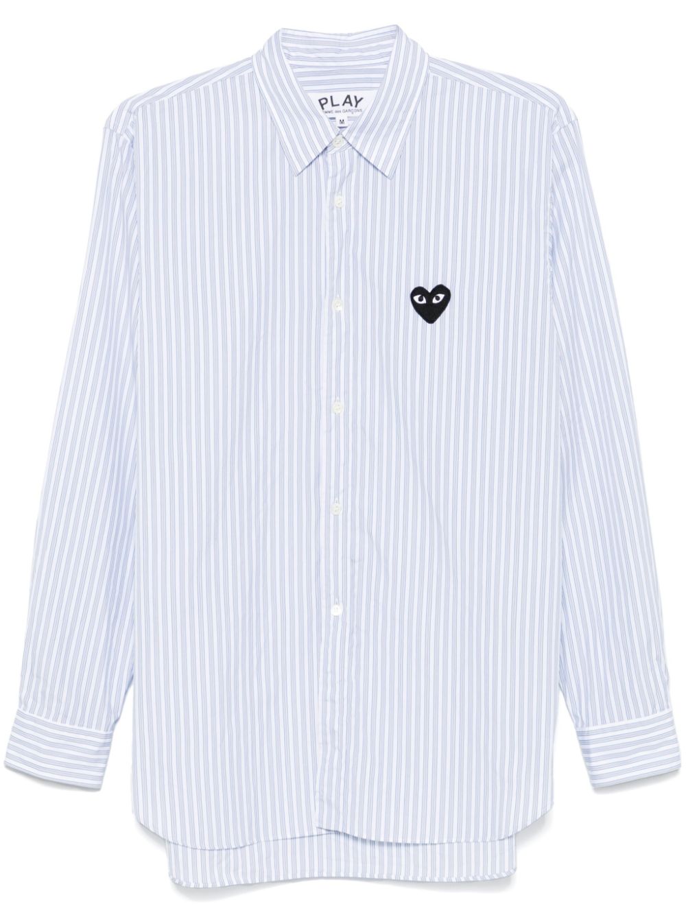 Comme Des Garçons Play Gestreept shirt met hartpatch Wit