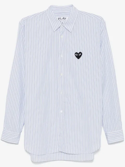 Comme Des Garçons Play Play black-heart striped shirt