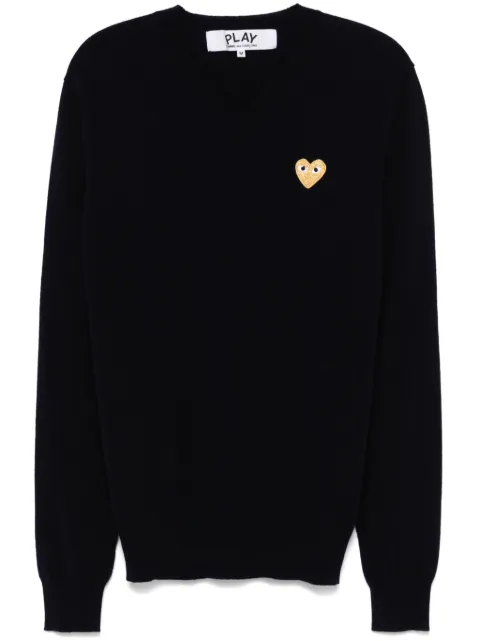 Comme Des Garçons Play heart-patch sweater
